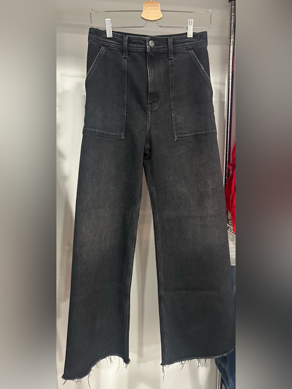 Pistola Penny Utility Wide Leg Jeans | Washed Black | Size 27 never worn - Picture 4 of 6